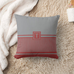 Klassieke stripe monogram kussen