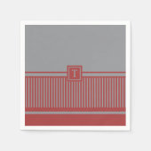 Klassieke stripe monogram servet (Voorkant)