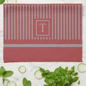 Klassieke stripe monogram theedoek (Gevouwen)