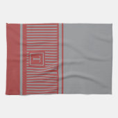 Klassieke stripe monogram theedoek (Horizontaal)