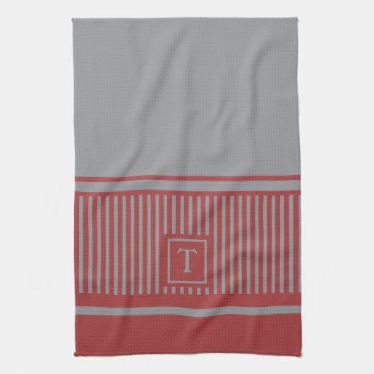 Klassieke stripe monogram theedoek (Verticaal)