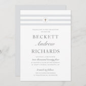 Klassieke stripe religieuze baptisme kaart (Voorkant / Achterkant)