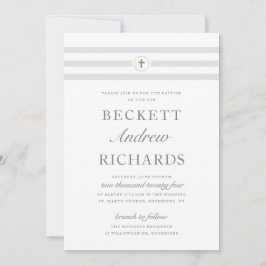 Klassieke stripe religieuze baptisme kaart