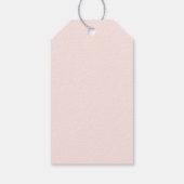 Klassieke stripe roze baptisme Christening Dank je Cadeaulabel (Achterkant)