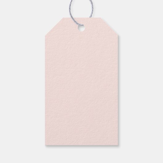 Klassieke stripe roze baptisme Christening Dank je Cadeaulabel (Achterkant)