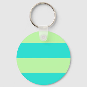 Klassieke striped Patroon in Shades of Green Sleutelhanger