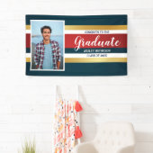 Klassieke Stripes Afstuderen Fotogradatie Partij Spandoek (Insitu)