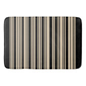 Klassieke Stripes Black en Taupe Badmat (Voorkant)