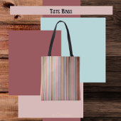 Klassieke Stripes Blauwgroen, Blush Clay Shades Tote Bag