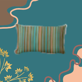 Klassieke Stripes Blauwgroen Clay Shades Brown Kussen