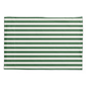 Klassieke Stripes Diep Groen Kussensloop (Achterkant)