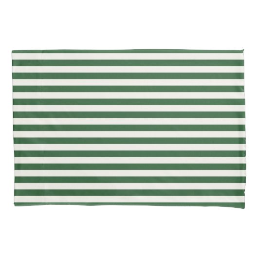 Klassieke Stripes Diep Groen Kussensloop (Voorkant)