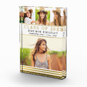 Klassieke Stripes EDITABLE COLOR Afstuderen Block Fotoblokken (Rechts)