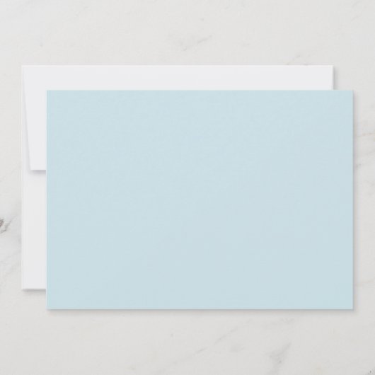 Klassieke stripes Foto Blue Baptisme Bedankkaart (Achterkant)