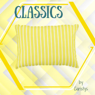 Klassieke Stripes Geel en Wit Accent Pillow Accent Kussen