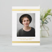 Klassieke Stripes Moderne Fotogradatie Partij Folie Uitnodiging (Staand Voorkant)