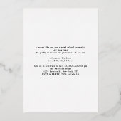 Klassieke Stripes Moderne Fotogradatie Partij Folie Uitnodiging (Achterkant)