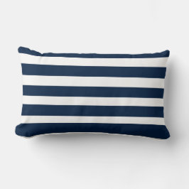 Klassieke Stripes Navy en White Sierkussen Kussen