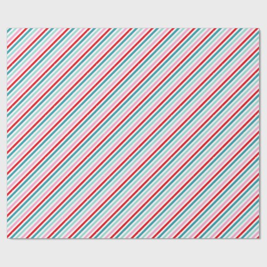 Klassieke Stripes Patroon Kerst Wrapping Papier (Vlak)