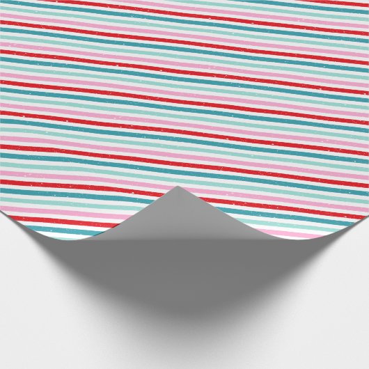 Klassieke Stripes Patroon Kerst Wrapping Papier (Hoek)