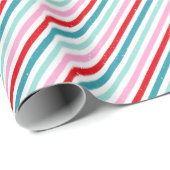 Klassieke Stripes Patroon Kerst Wrapping Papier (Rol Hoek)