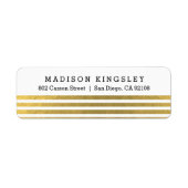 Klassieke Stripes Return Address Label (Voorkant)