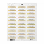Klassieke Stripes Return Address Label (Full Sheet)