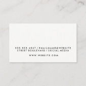 Klassieke stripes visitekaartje (Achterkant)