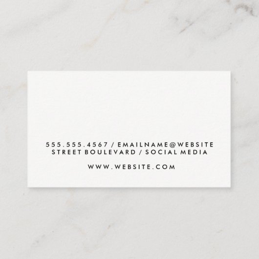 Klassieke stripes visitekaartje (Achterkant)