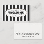 Klassieke stripes visitekaartje (Voorkant / Achterkant)