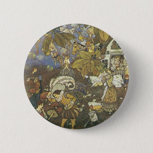 Klassieke stripfiguren van Edmund Dulac Ronde Button 5,7 Cm (Voorkant)