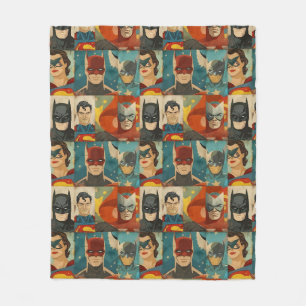 Klassieke striphelden in retro kleuren fleece deken