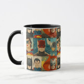 Klassieke striphelden in retro kleuren mok (Links)
