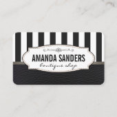 Klassieke strips Faux leder Visitekaartje (Voorkant)