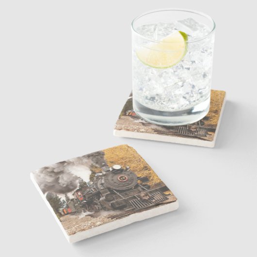 Klassieke stuurmachinetraining stenen onderzetter (Zijkant)