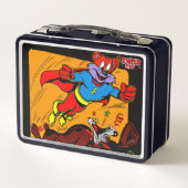 Klassieke Super-Cat metalen lunchbox (Achterkant)
