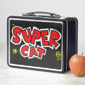 Klassieke Super-Cat metalen lunchbox (In situ)