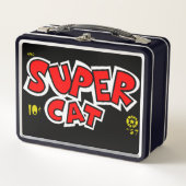 Klassieke Super-Cat metalen lunchbox (Voorkant)