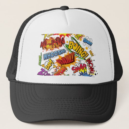 Klassieke Super Hero Comic Book Lovers Trucker Pet (Voorkant)