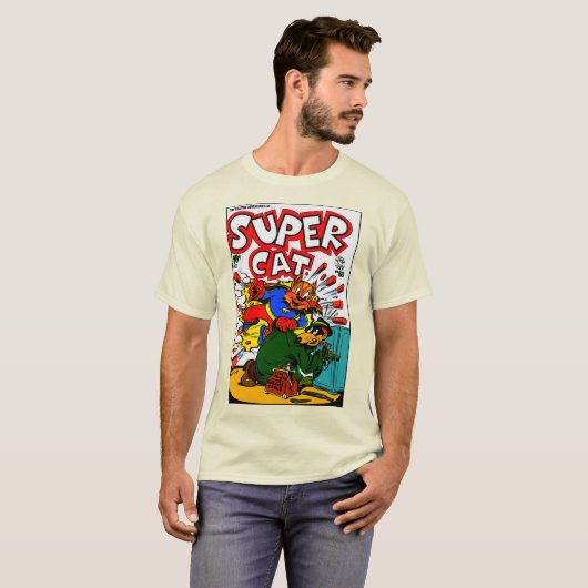 Klassieke SuperCat T-Shirt (Voorkant volledig)