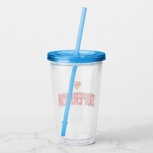 Klassieke Superman Bold Logo Acryl Drinkbeker (Achterkant)