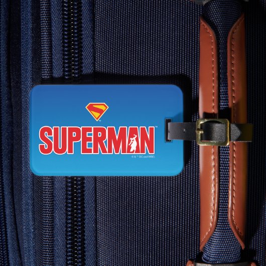 Klassieke Superman Bold Logo Bagagelabel (Voorkant Insitu 4)