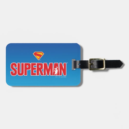 Klassieke Superman Bold Logo Bagagelabel (Voorkant horizontaal)
