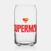 Klassieke Superman Bold Logo Blikvorm Glas (Voorkant)