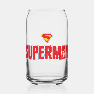 Klassieke Superman Bold Logo Blikvorm Glas