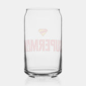 Klassieke Superman Bold Logo Blikvorm Glas (Achterkant)