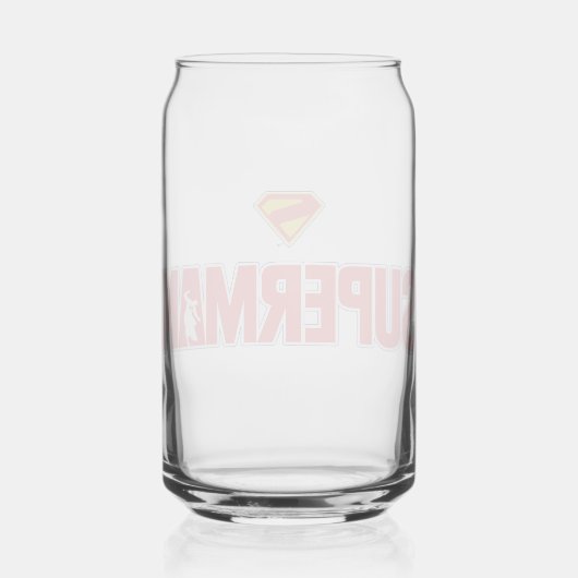 Klassieke Superman Bold Logo Blikvorm Glas (Achterkant)