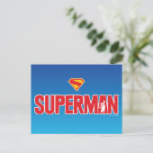 Klassieke Superman Bold Logo Briefkaart (Staand voorkant)