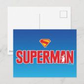 Klassieke Superman Bold Logo Briefkaart (Voorkant / Achterkant)