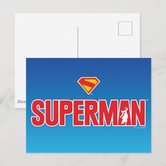 Klassieke Superman Bold Logo Briefkaart (Voorkant / Achterkant)